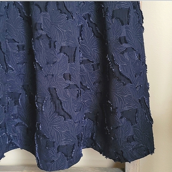 H&M Lace Midi Circle Blue Skirt Size 4 - Picture 4 of 13